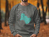 Dark gray sweatshirt with "Beautiful Lake Calhoun Georgia" map design.