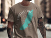 Carlyle Lake, Illinois map with compass graphic on a taupe t-shirt.