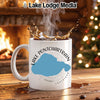 White mug with Lake Pontchartrain map and "Louisiana" text.