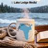 White mug with "Lake Stevens Washington" map and compass design.