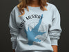 Light blue sweatshirt with Lake Murray California graphic and compass rose.