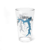 Glass featuring a blue outline map of Lake Lotawana and a compass rose.