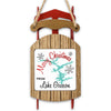 Sled ornament with "Merry Christmas From Lake Greeson" text and snowflakes.
