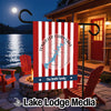 Customizable flag with Tenkiller Ferry Lake map, "The Smith Family," and Oklahoma text.