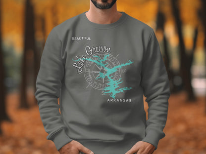 Lake Greeson Arkansas Map Design T-Shirt or Sweatshirt