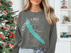 Otisco Lake, New York graphic on a gray long-sleeve shirt with compass.