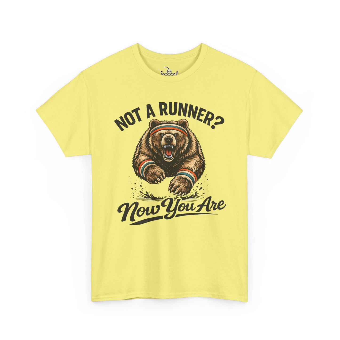 Running Shirt Kodiak Bear Not a Runner Now You Are Tee | Funny Tee for 5k and 10k Races | Walking Aerobics Workout Shirt