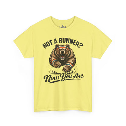Running Shirt Kodiak Bear Not a Runner Now You Are Tee | Funny Tee for 5k and 10k Races | Walking Aerobics Workout Shirt
