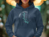 Navy blue hoodie featuring "Lake Oconee Georgia" text and a compass rose map.