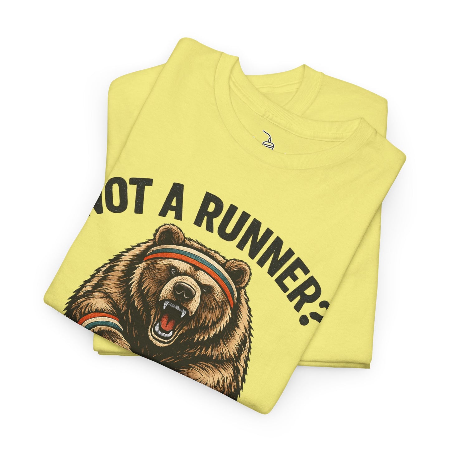 Running Shirt Kodiak Bear Not a Runner Now You Are Tee | Funny Tee for 5k and 10k Races | Walking Aerobics Workout Shirt