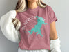 Pink t-shirt with teal Benbrook Lake map, compass, and "Texas" text.