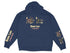 Navy blue hoodie with "Boone Lake Tennessee" text and nautical graphics.