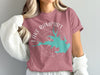 T-shirt with Lake Rampart Colorado map and compass design.