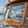 "Bankhead Life" sticker on a boat window, with "Lake Lodge Media" text below.