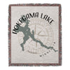 Map of Pokegama Lake, Minnesota, with compass rose and fringed edges.