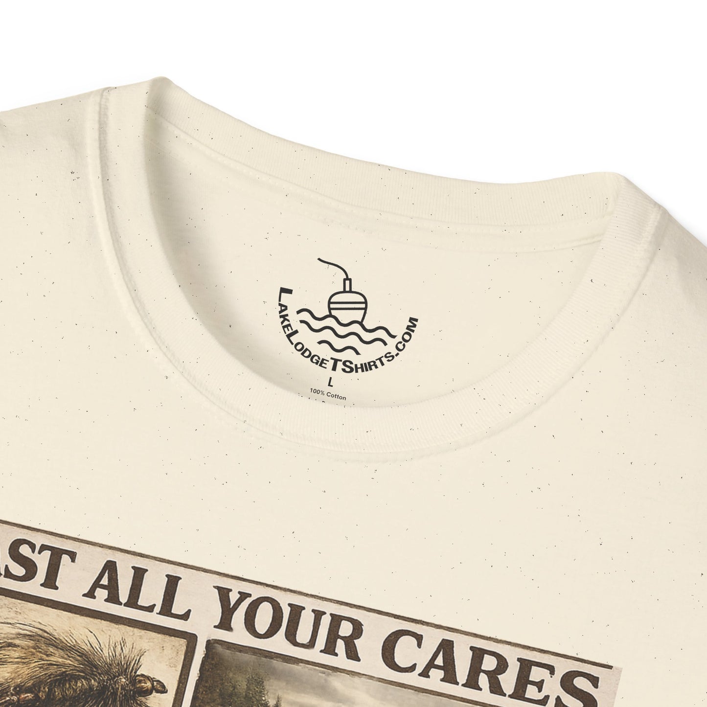Fly Fishing Cast All Your Cares Upon the Lord Scripture T-Shirt | 1 Peter 5:7 Bible Verse for Fisherman, Father's Day