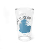 Glass pint glass with "Lake St. Clair Michigan" map graphic.
