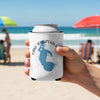 White can cooler with blue Lake Okeechobee map and Florida text.