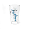 Glass with blue Lake Lyman map, compass rose, and "South Carolina" text.