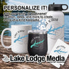 Lake Icaria branded drinkware and accessories with customizable personalization options.