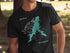 Black t-shirt with Longview Lake map and compass graphic.