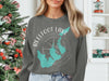 Reelfoot Lake Tennessee graphic on gray crewneck sweatshirt.
