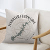 Throw pillow with Tenkiller Ferry Lake map design and Oklahoma text.