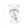 Clear glass pint with Randleman Lake map, compass, and "NORTH CAROLINA" text.