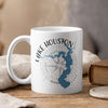 White mug with "Lake Houston Texas" and a compass rose graphic.