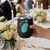 Black tumbler with Lake Pulaski map and Minnesota text.