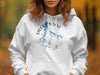White hoodie with "Stockton Lake Missouri" text and a compass design.