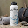 White water bottle with "Hartwell South" text and a compass rose graphic.