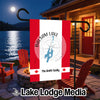 Balsam Lake Ontario garden flag with compass, maple leaves, and Smith Family text.