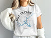 White t-shirt with "Lake Sinclair Georgia" and compass graphic with lake outline.