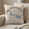 Lake Dardanelle Arkansas map and compass graphic on a linen throw pillow.