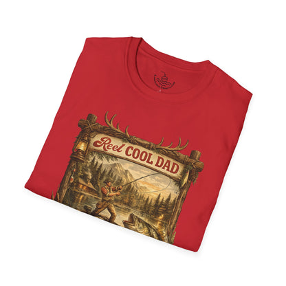 Fishing Shirt Real Reel Cool Dad Joke T-Shirt | Antique Bass Fishing Lake Life Angler Sports Fisherman Gift
