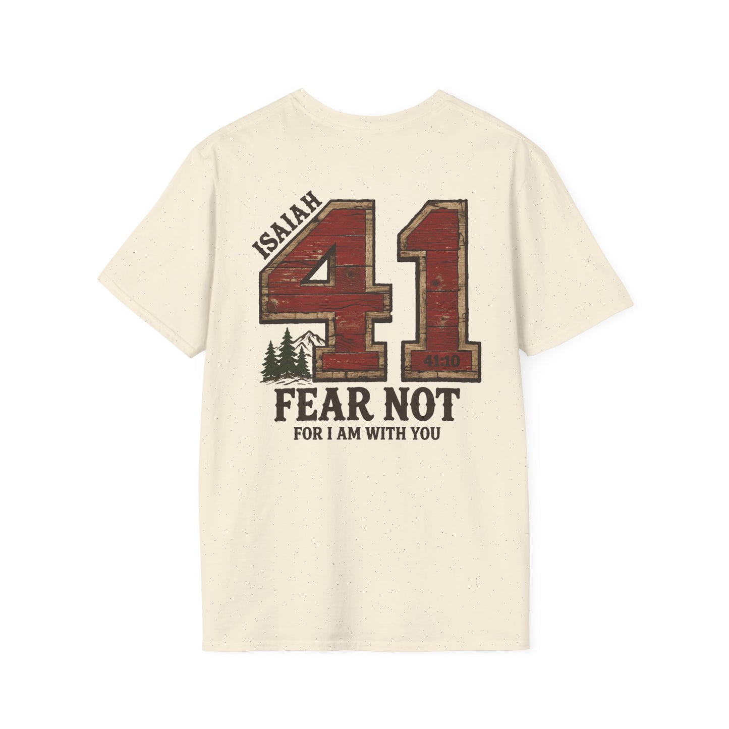 Isaiah 41:10 Fear Not For I am With You Bible Verse Scripture T-Shirt | Sports Jersey | Baptism Gift Rustic Mountain Retro