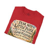Fear Not Little Flock Scripture Luke 12:32 Ultra Soft T-Shirt | Baby Chicks Goslings Swimming | Bible Verse Gift Shirt