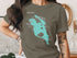 T-shirt featuring a turquoise map of Lake Kissimmee, Florida.