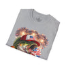 Patriotic Fishing Bass Merica Tastes Like Freedom Ice Cream T-Shirt | Fourth of July Shirt | God Bless America Gift Anglers