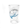 Clear glass pint glass with "Lake Seminole Georgia" and lake map design.