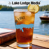 Iced tea in a glass with a lemon slice, featuring a Mississippi map design.