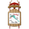 Sled ornament with "Merry Christmas FROM Bow Lake" text and Alaska map graphic.