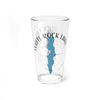 Clear glass tumbler with "White Rock Lake Texas" and a blue lake outline design.