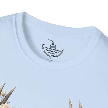 Fear Not Isaiah 41:10 Christian Bible Verse Shirt, Floor Deer Buck Antlers Design, Faith and Religious Gift, Scripture Shirt