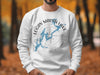White sweatshirt with Logan Martin Lake map graphic and compass rose.