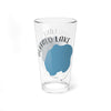 Clear glass pint glass with Buffalo Lake map and "Minnesota" text.