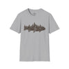 Vintage Fly Fishing T-Shirt Trout and Forest Graphic Tee, Outdoor Nature Shirt Gift for Fishermen, Angler, Grandfather