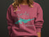 Burgundy sweatshirt with "Big Bear Lake California" map and compass graphic.