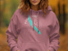 Pink hoodie with Otisco Lake map and compass design, "New York" text.